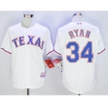 Men Texas Rangers #34 Nolan Ryan White Cool Base Stitched MLB Jersey