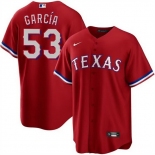 Men Texas Rangers #53 Adolis Garcia Red Cool Base Stitched Baseball Jersey