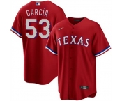 Men Texas Rangers #53 Adolis Garcia Red Cool Base Stitched Baseball Jersey