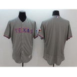 Men Texas Rangers Blank Majestic grey Flexbase Authentic Collection Team Jersey