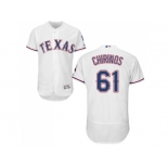 MenTexas Rangers #61 Robinson Chirinos White Flexbase Authentic Collection Stitched MLB Jersey