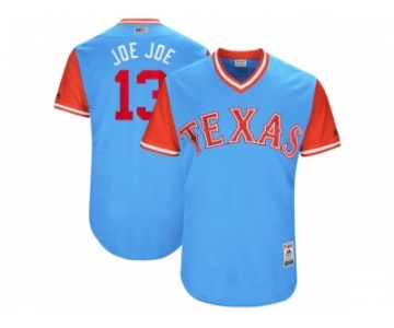 Men's 2017 Little League World Series Rangers #13 Joey Gallo Joe Joe Light Blue Jersey