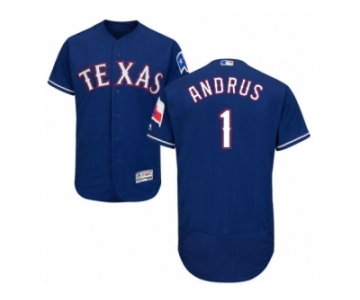 Men's Majestic Texas Rangers #1 Elvis Andrus Royal Blue Flexbase Authentic Collection MLB Jersey