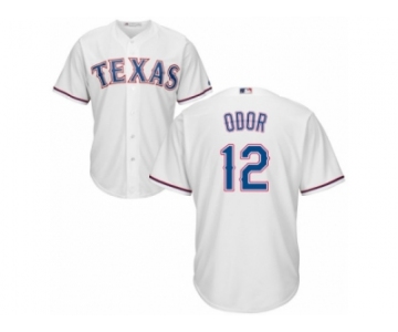 Men's Majestic Texas Rangers #12 Rougned Odor Replica White Home Cool Base