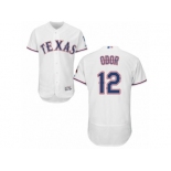 Men's Majestic Texas Rangers #12 Rougned Odor White Flexbase Authentic Collection MLB Jersey