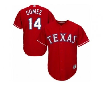 Men's Majestic Texas Rangers #14 Carlos Gomez Replica Red Alternate Cool Base MLB Jersey