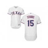 Men's Majestic Texas Rangers #15 Drew Stubbs White Flexbase Authentic Collection MLB Jersey