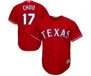 Men's Majestic Texas Rangers #17 Shin-Soo Choo Replica Red Alternate Cool Base MLB Jersey