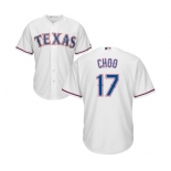 Men's Majestic Texas Rangers #17 Shin-Soo Choo Replica White Home Cool Base MLB Jersey