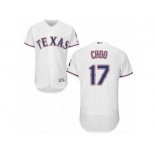 Men's Majestic Texas Rangers #17 Shin-Soo Choo White Flexbase Authentic Collection MLB Jersey