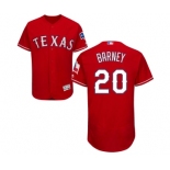 Men's Majestic Texas Rangers #20 Darwin Barney Red Alternate Flex Base Authentic Collection MLB Jersey