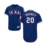 Men's Majestic Texas Rangers #20 Darwin Barney Royal Blue Alternate Flex Base Authentic Collection MLB Jersey