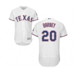 Men's Majestic Texas Rangers #20 Darwin Barney White Home Flex Base Authentic Collection MLB Jersey