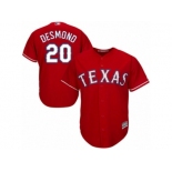 Men's Majestic Texas Rangers #20 Ian Desmond Authentic Red Alternate Cool Base MLB Jersey