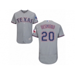 Men's Majestic Texas Rangers #20 Ian Desmond Grey Flexbase Authentic Collection MLB Jersey