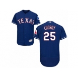 Men's Majestic Texas Rangers #25 Jonathan Lucroy Royal Blue Flexbase Authentic Collection MLB Jersey