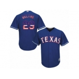 Men's Majestic Texas Rangers #29 Adrian Beltre Replica Royal Blue USA Flag Fashion MLB Jersey