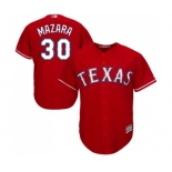 Men's Majestic Texas Rangers #30 Nomar Mazara Replica Red Alternate Cool Base MLB Jersey