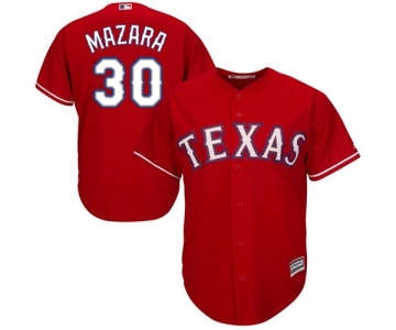 Men's Majestic Texas Rangers #30 Nomar Mazara Replica Red Alternate Cool Base MLB Jersey