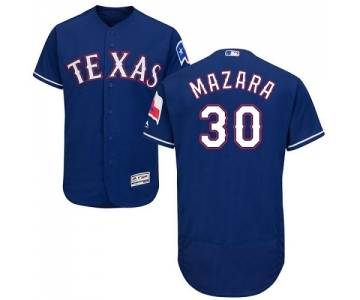 Men's Majestic Texas Rangers #30 Nomar Mazara Royal Blue Alternate Flex Base Authentic Collection MLB Jersey