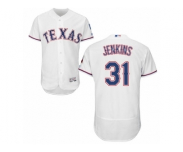 Men's Majestic Texas Rangers #31 Ferguson Jenkins White Flexbase Authentic Collection MLB Jersey