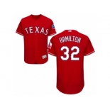 Men's Majestic Texas Rangers #32 Josh Hamilton Red Flexbase Authentic Collection MLB Jersey