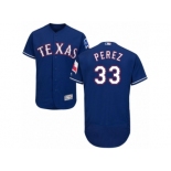 Men's Majestic Texas Rangers #33 Martin Perez Royal Blue Flexbase Authentic Collection MLB Jersey