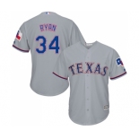 Men's Majestic Texas Rangers #34 Nolan Ryan Replica Grey Road Cool Base MLB Jersey