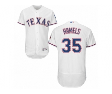 Men's Majestic Texas Rangers #35 Cole Hamels White Flexbase Authentic Collection MLB Jersey