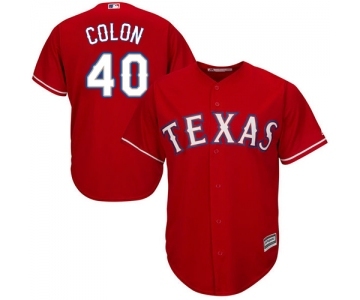 Men's Majestic Texas Rangers #40 Bartolo Colon Replica Red Alternate Cool Base MLB Jersey