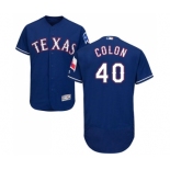 Men's Majestic Texas Rangers #40 Bartolo Colon Royal Blue Alternate Flex Base Authentic Collection MLB Jersey