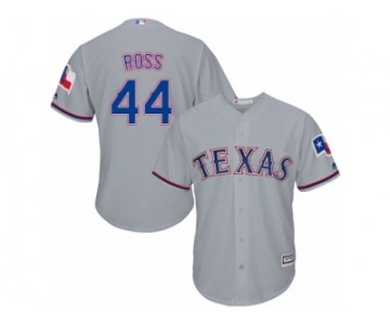 Men's Majestic Texas Rangers #44 Tyson Ross Replica Grey Road Cool Base MLB Jersey