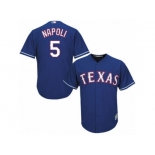 Men's Majestic Texas Rangers #5 Mike Napoli Replica Royal Blue Alternate 2 Cool Base MLB Jersey