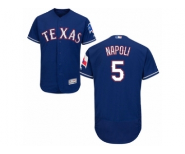 Men's Majestic Texas Rangers #5 Mike Napoli Royal Blue Flexbase Authentic Collection MLB Jersey