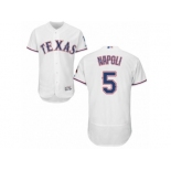 Men's Majestic Texas Rangers #5 Mike Napoli White Flexbase Authentic Collection MLB Jersey