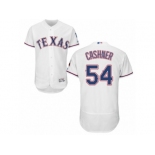 Men's Majestic Texas Rangers #54 Andrew Cashner White Flexbase Authentic Collection MLB Jersey