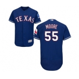 Men's Majestic Texas Rangers #55 Matt Moore Royal Blue Alternate Flex Base Authentic Collection MLB Jersey