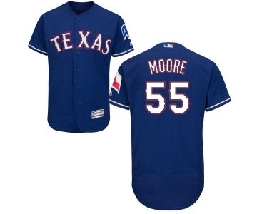 Men's Majestic Texas Rangers #55 Matt Moore Royal Blue Alternate Flex Base Authentic Collection MLB Jersey