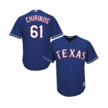 Men's Majestic Texas Rangers #61 Robinson Chirinos Replica Royal Blue Alternate 2 Cool Base MLB Jersey