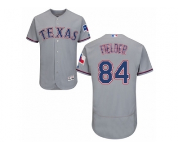 Men's Majestic Texas Rangers #84 Prince Fielder Grey Flexbase Authentic Collection MLB Jersey