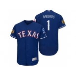 Men's Texas Rangers #1 Elvis Andrus 2017 Spring Training Flex Base Authentic Collection Stitched Baseball Jersey