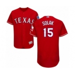 Men's Texas Rangers #15 Nick Solak Red Alternate Flex Base Authentic Collection Baseball Player Jersey