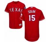 Men's Texas Rangers #15 Nick Solak Red Alternate Flex Base Authentic Collection Baseball Player Jersey