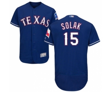 Men's Texas Rangers #15 Nick Solak Royal Blue Alternate Flex Base Authentic Collection Baseball Player Jersey