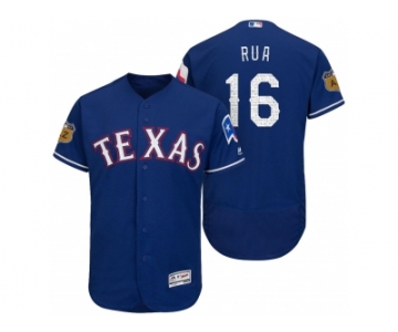 Men's Texas Rangers #16 Ryan Rua 2017 Spring Training Flex Base Authentic Collection Stitched Baseball Jersey