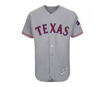 Men's Texas Rangers Blank Grey Stitched 2016 Fashion Stars & Stripes Flex Base Baseball Jersey