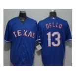 Texas Rangers #13 Joey Gallo Blue New Cool Base Stitched Baseball Jersey