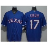 Texas Rangers #17 Shin-Soo Choo Blue New Cool Base Stitched Baseball Jersey