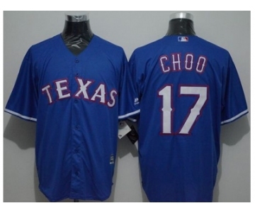 Texas Rangers #17 Shin-Soo Choo Blue New Cool Base Stitched Baseball Jersey