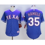 Texas Rangers #35 Cole Hamels Blue Cool Base Stitched Baseball Jersey[Hamels]